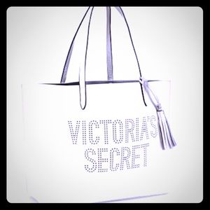 White Victoria Secret tote bag